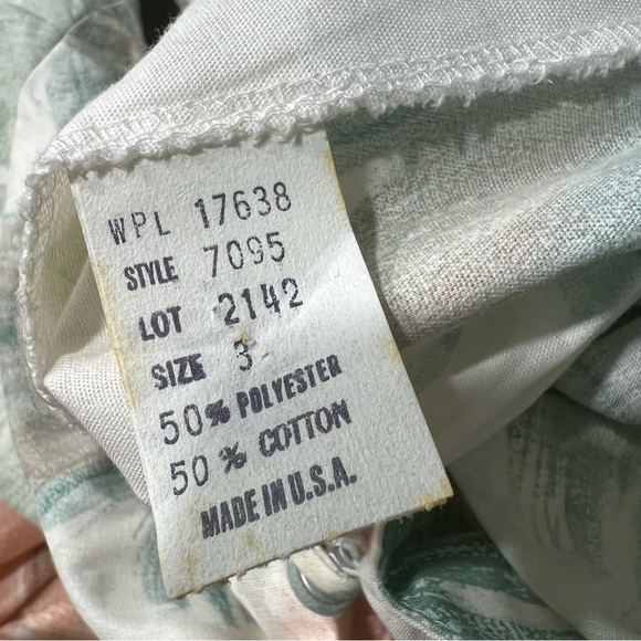 Vintage Pastel Floral Watercolor Shirt Waist belted dress size 3 Jodi Michaels - Picture 10 of 14